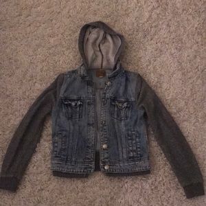 Size S American Eagle hooded jean jacket